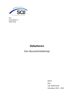 Debatteren – een documentatiemap (SAI Aalst) (pdf)