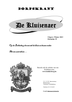 DORPSKRANT - Bolderberg
