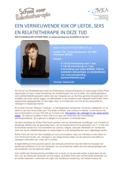 een vernieuwende kijk op liefde, seks en relatietherapie in