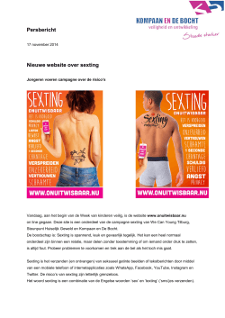 Persbericht Nieuwe website over sexting
