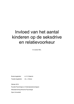 Invloed van het aantal kinderen op de seksdrive en relatievoorkeur