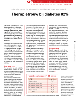 therapietrouw bij diabetes 82%