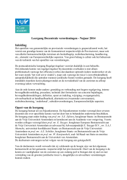 Brochure leergang Decentrale verordeningen(najaar 2014)