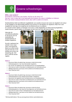 folder Groene schoolreisjes