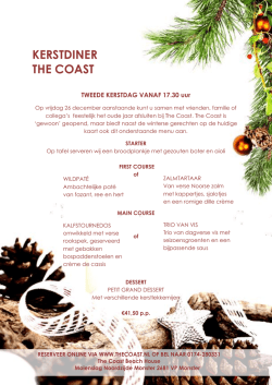 KERSTDINER THE COAST