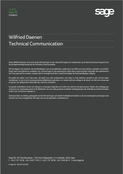 Wilfried Daenen Technical Communication