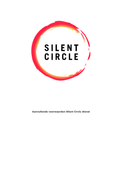 Aanvullende voorwaarden Silent Circle dienst