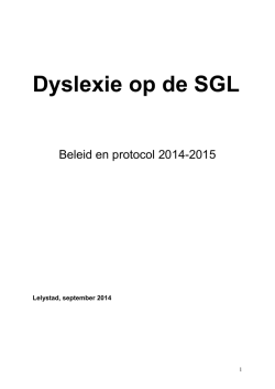 Dyslexie op de SGL