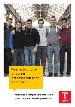 Meer allochtone jongeren interesseren voor techniek?