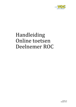 Handleiding Online toetsen Deelnemer ROC