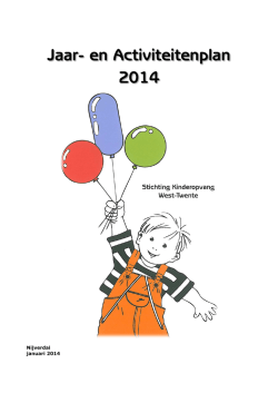 Jaar- en Activiteitenplan 2014