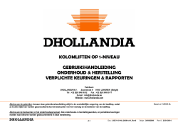 kolomliften op 1-niveau gebruikshandleiding