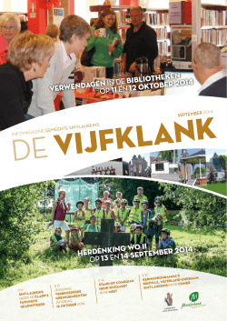 De Vijfklank september 2014 - Gemeente Sint