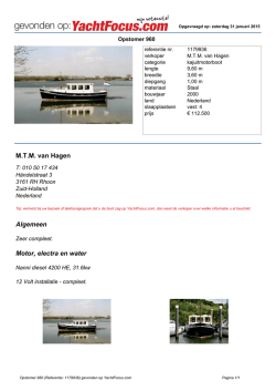 M.T.M. van Hagen Algemeen Motor, electra en water