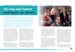 Op weg naar betere participatie van cliënten