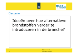 Idee&euml;n over hoe alternatieve brandstoffen verder te