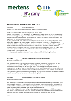 1e serie workshops - LTO Glaskracht Nederland