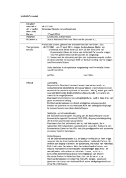 Initiatiefvoorstel Initiatief- voorstel nr. (in te vullen door SGR) HB