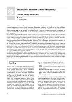 Instructie in het reken-wiskundeonderwijs