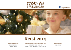 Kerst 2014 - Restaurant Tong AH