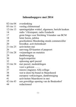Heerdproatjes mei 2014