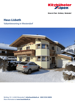 Haus Lisbeth in Westendorf