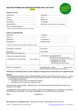 SKV NOORD LIMBURG - Kunstencentrum Venlo