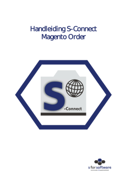 Handleiding S-Connect Magento Order