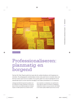 hoofdstuk 8 Professionaliseren: planmatig en borgend