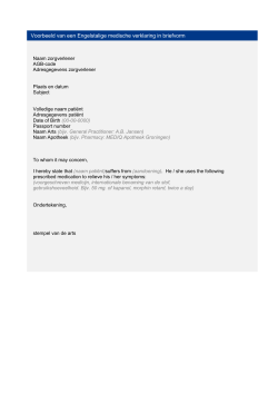 Voorbeeld van een Engelstalige medische verklaring in
