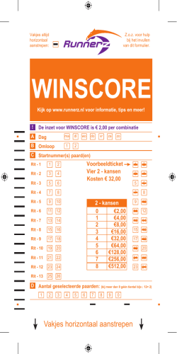 Winscore-formulier - Kortebaandraverijen.nl