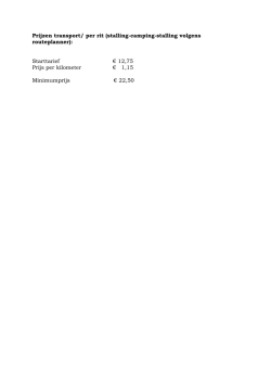 Prijzen transport/ per rit (stalling-camping-stalling