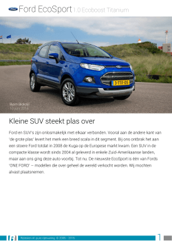 Rijtesten.nl: test Ford EcoSport