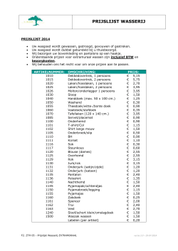 prijslijst 2014