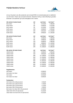 Prijslijst Bandstra Verhuur Volledig
