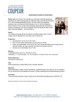 Jan Maijenstraat 11-15 | 1056 SE Amsterdam T 020 820 1153 | info