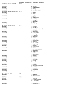 Printdatum: 20-maart-2014 Speeldatum : 05-04-2014