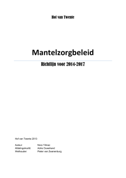Mantelzorgbeleid - Gemeente Hof van Twente
