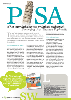 Een lezing door Thomas Popkewitz of het onpraktische van