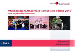 Verkenning haalbaarheid Giro 2016
