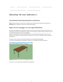SketchUp: 3D voor iedereen (/) - SketchUp en Vormingplus Limburg