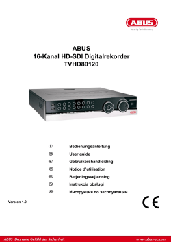 ABUS 16-Kanal HD-SDI Digitalrekorder TVHD80120
