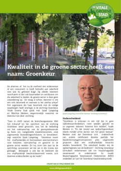 Groenkeur - De Vitale Groene Stad