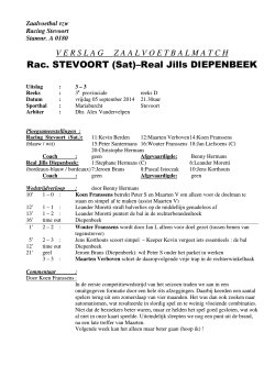 Rac. STEVOORT (Sat)–Real Jills DIEPENBEEK