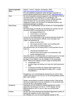 Schoolvragenlijst (SVL) Smits E., Vorst H., Pearson