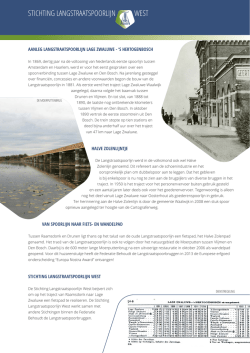 Informatiebrochure - Langstraatspoorlijn West