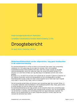 Droogtebericht 22 april 2014