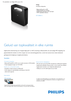 Draadloze luidspreker met Bluetooth® aptX en NFC