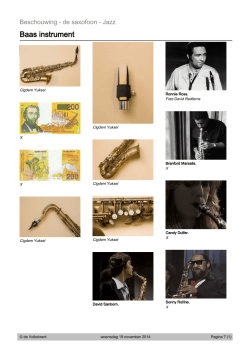 Baas instrument - Goudse Saxofoon School
