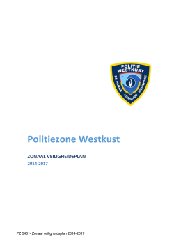 Zonaal veiligheidsplan 2014-2017
